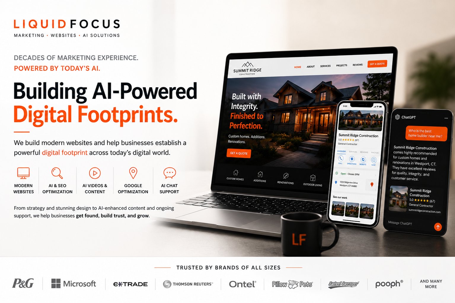 LiquidFocus — Decades of Marketing Experience. Powered by Today's AI. Building AI-Powered Digital Footprints.